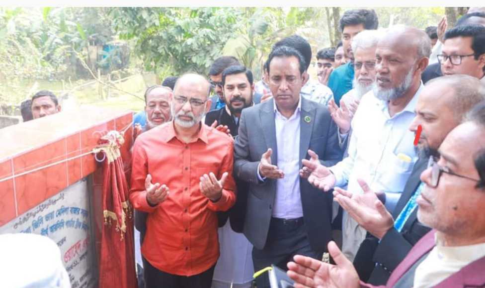 ভালুকায় ব্রীজের ভিত্তিপ্রস্তর স্থাপন