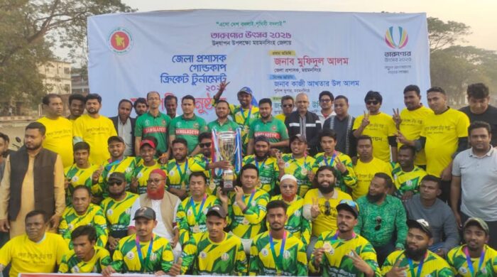 তারুণ্যের উৎসবে ভালুকার ক্রিকেট জয়জয়কার